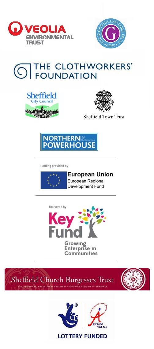 Funders of Wincobank Chapel: Veolia Environmental Trust, The Clothworkers Foundation, The J.G. Greaves Charitable Trusts, Northern Powerhouse, European Regional Development Fund, Key Fund, Sheffield City Council, Sheffield Town Trust, Sheffield Church Burgess Trust, Lottery Fund